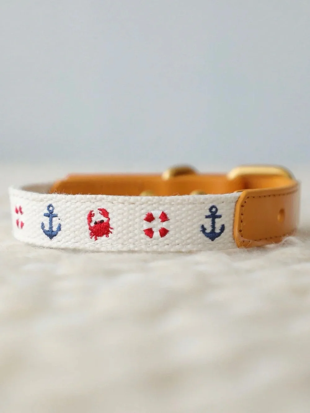 Furb endless summer and seas the day embroidered dog collars
